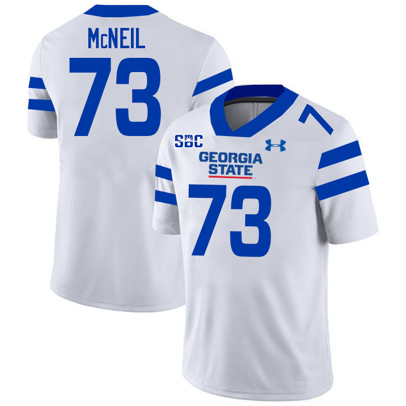 Georgia State Panthers #73 Maleek McNeil College Football Jerseys Stitched-White